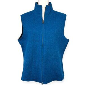 Full Zip Reversible Vest Blue Gray Medium
